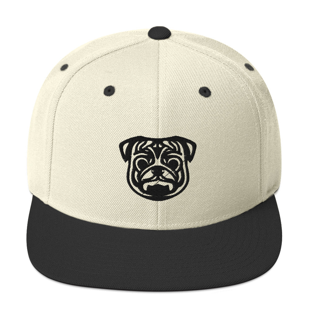 Boné Snapback Pug - Tribal - Cores claras - i-animals
