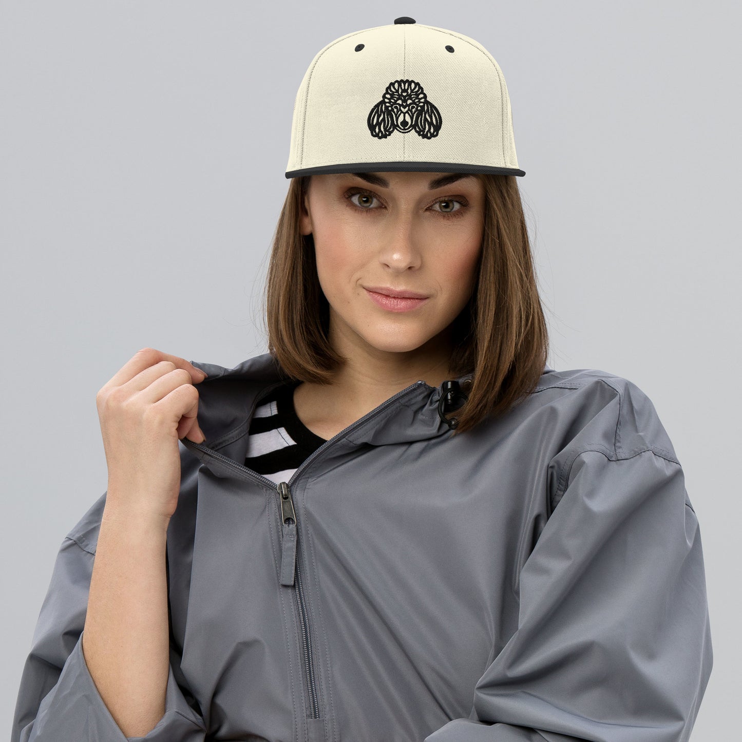 Boné Snapback Poodle - Tribal - Cores claras - i-animals