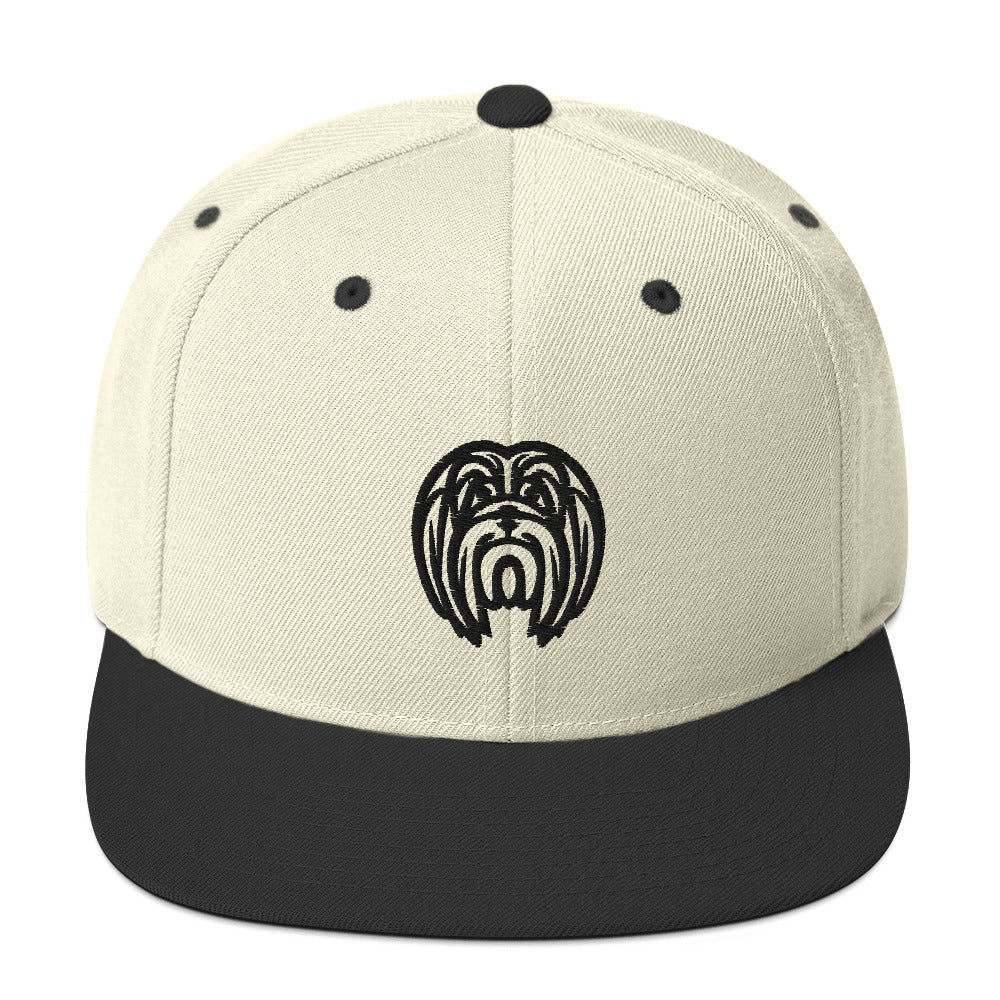 Boné Snapback Lhasa Apso - Tribal - Cores claras - i-animals