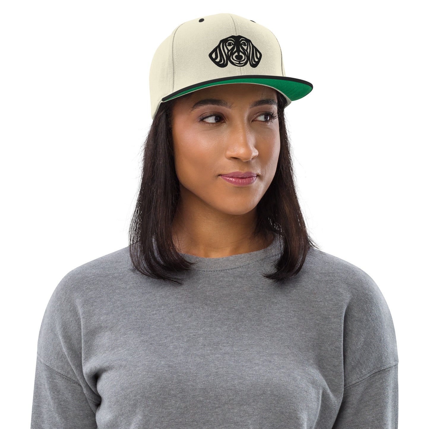 Boné Snapback Dachshund - Tribal - Cores claras - i-animals