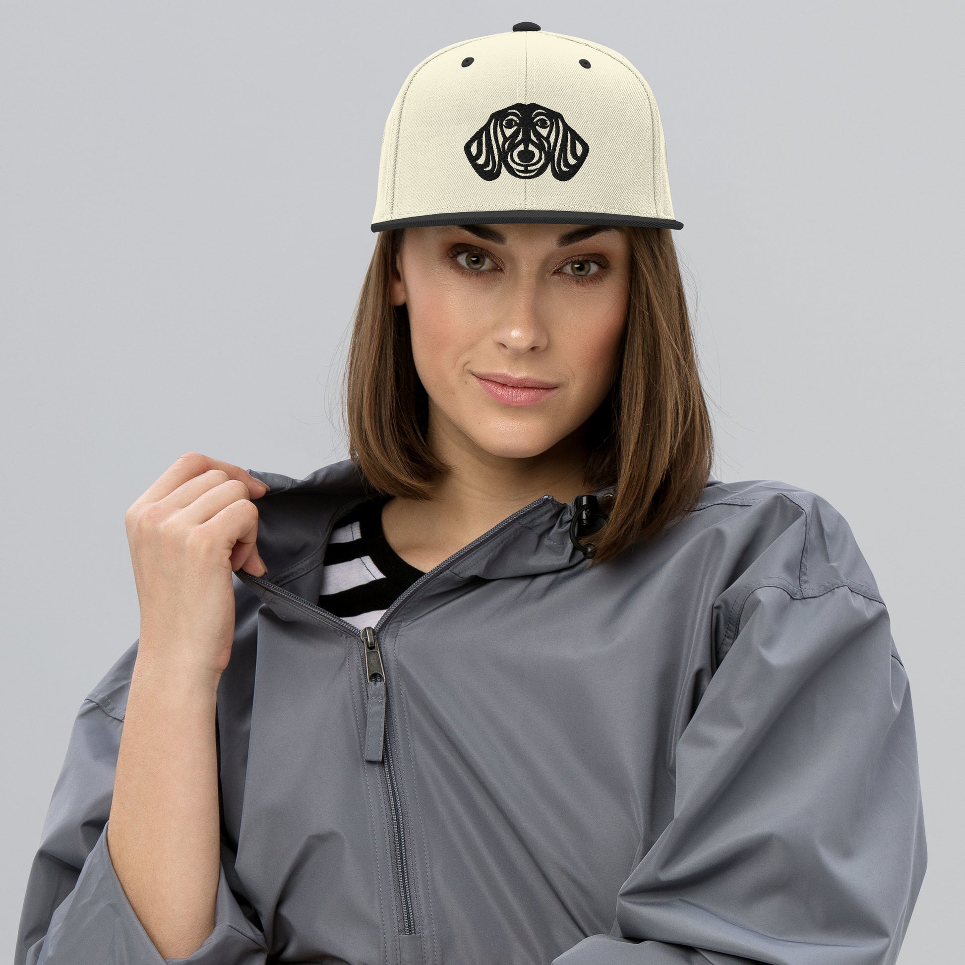 Boné Snapback Dachshund - Tribal - Cores claras - i-animals