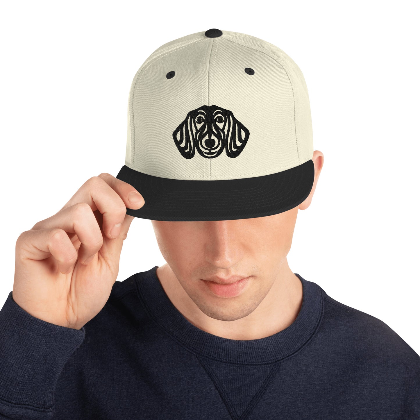 Boné Snapback Dachshund - Tribal - Cores claras - i-animals