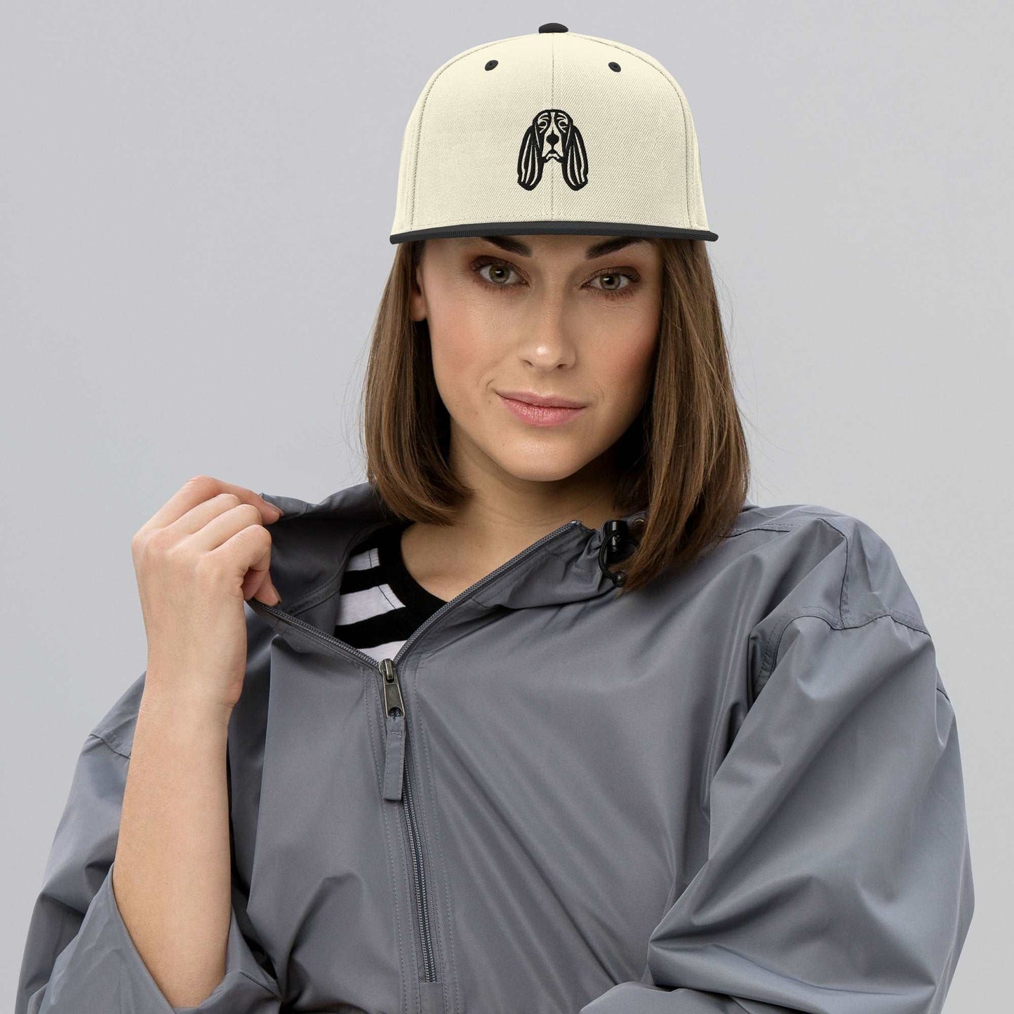 Boné Snapback Basset Hound - Tribal - Cores Claras - i-animals