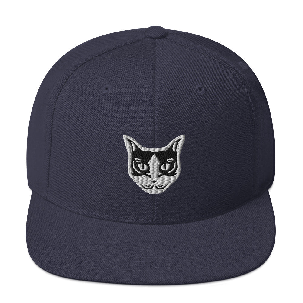 Boné Snapback Gato Preto e Branco - Tribal - i-animals