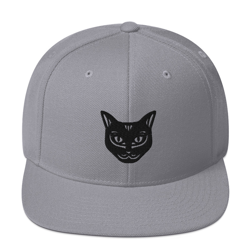 Boné Snapback Gato Preto - Tribal - Cores Claras - i-animals