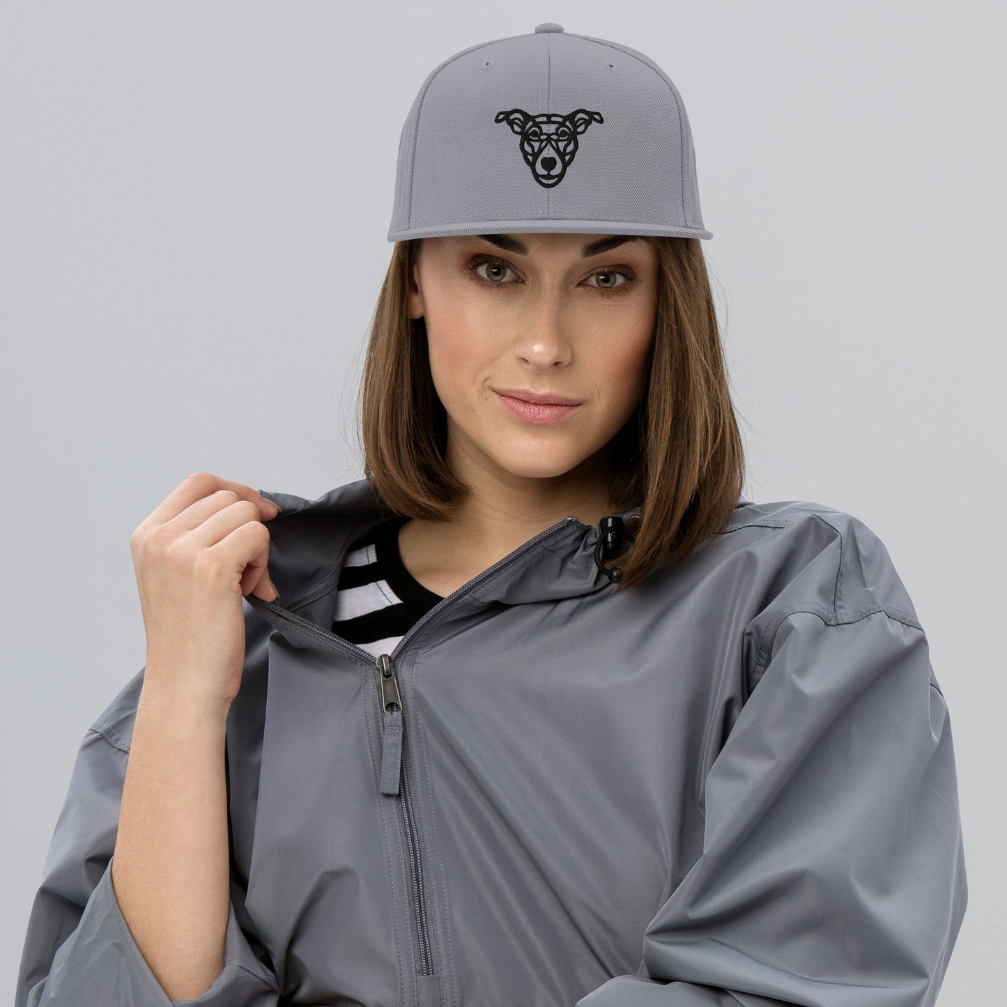 Boné Snapback “cão vira-lata” - Tribal - Cores claras - i-animals