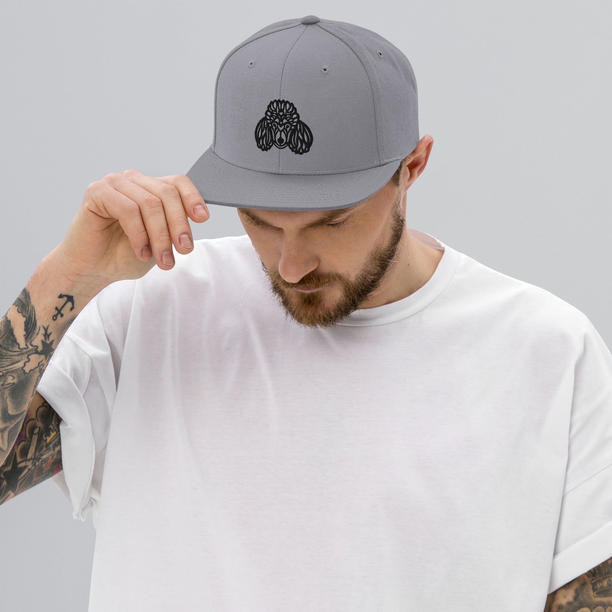 Boné Snapback Poodle - Tribal - Cores claras - i-animals