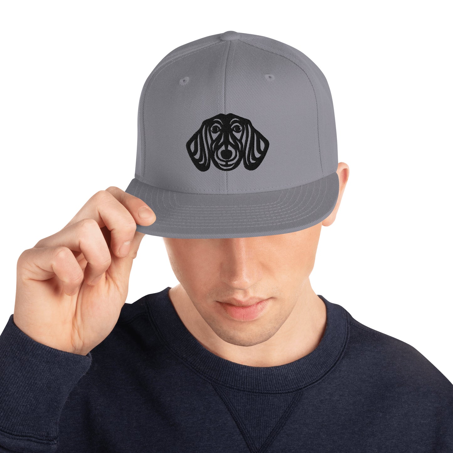 Boné Snapback Dachshund - Tribal - Cores claras - i-animals
