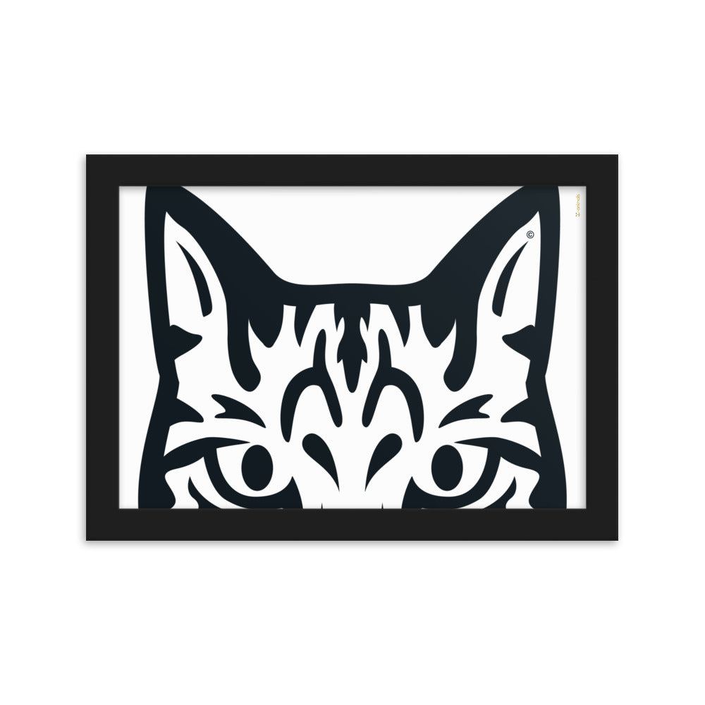 Pôster emoldurado Gato Tigrado - Tribal - i-animals