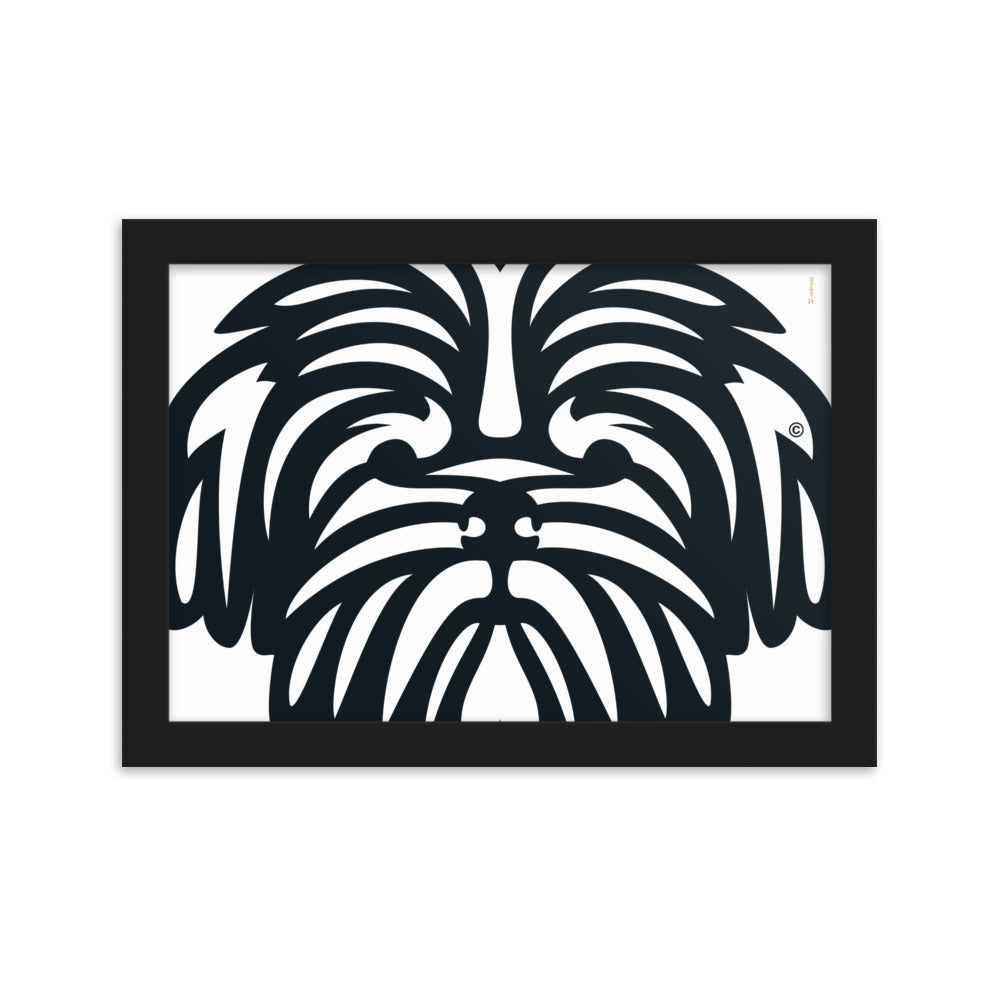 Pôster emoldurado Shih Tzu - Tribal - i-animals
