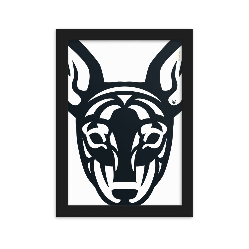 Pôster emoldurado Pincher - Tribal - i-animals