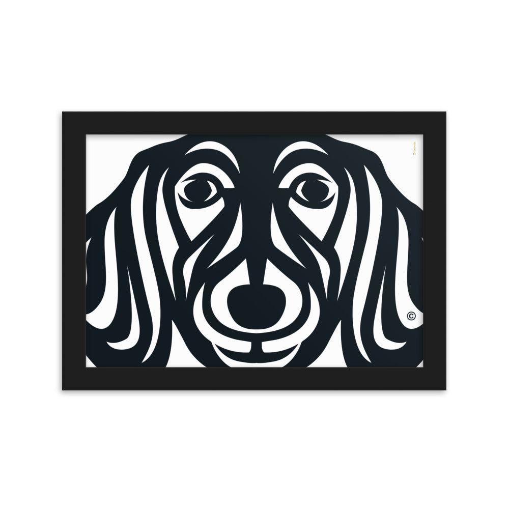 Pôster emoldurado Dachshund - Tribal - i-animals