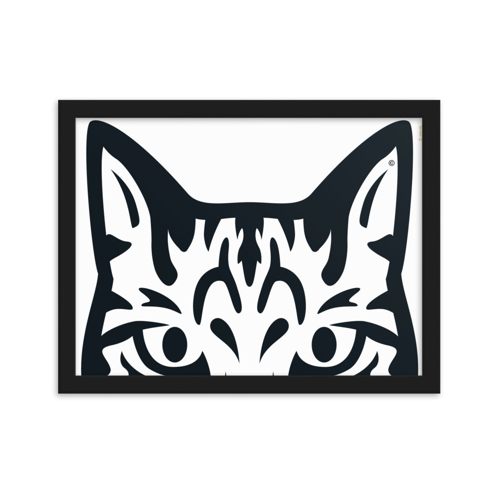 Pôster emoldurado Gato Tigrado - Tribal - i-animals