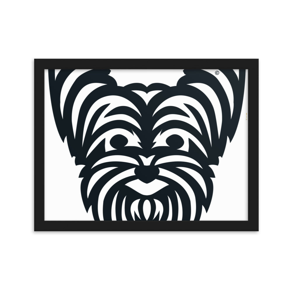 Pôster emoldurado Yorkshire - Tribal - i-animals