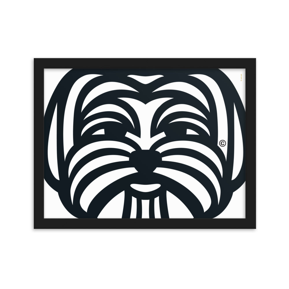 Poster emoldurado Maltês - Tribal - i-animals