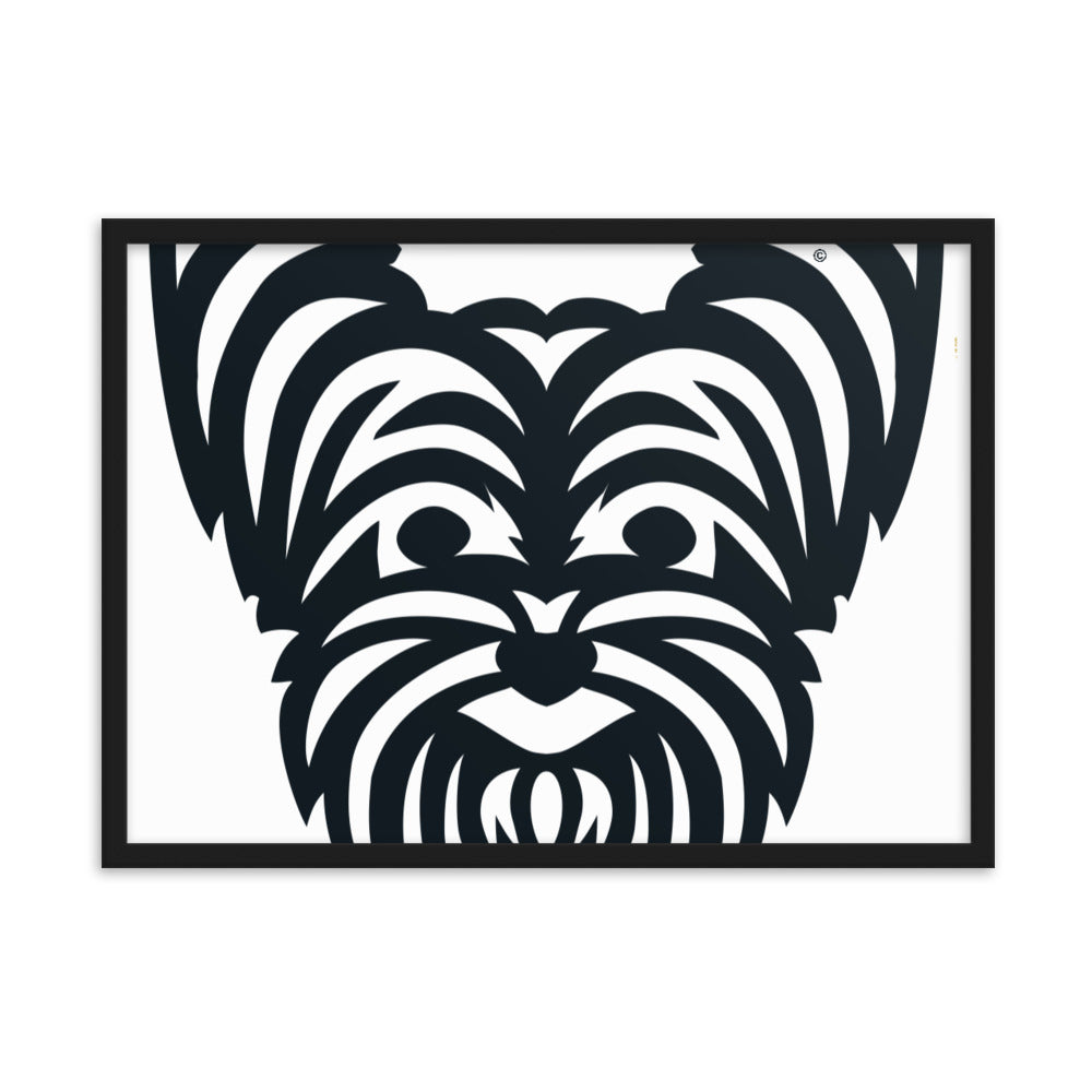 Pôster emoldurado Yorkshire - Tribal - i-animals