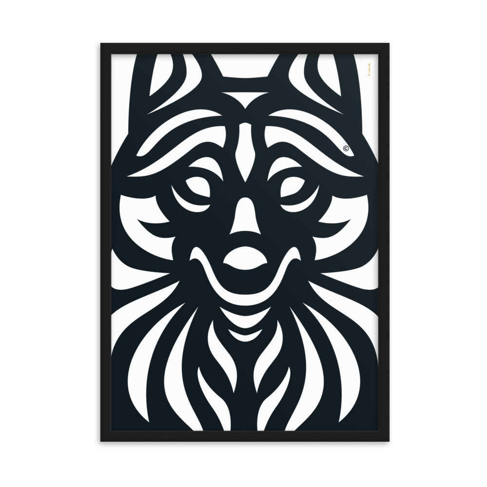 Pôster emoldurado Schipperke - Tribal - i-animals