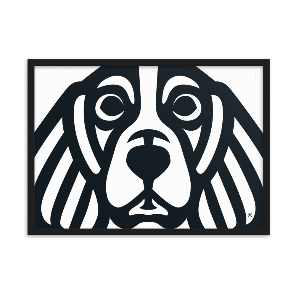 Pôster emoldurado Beagle - Tribal - i-animals