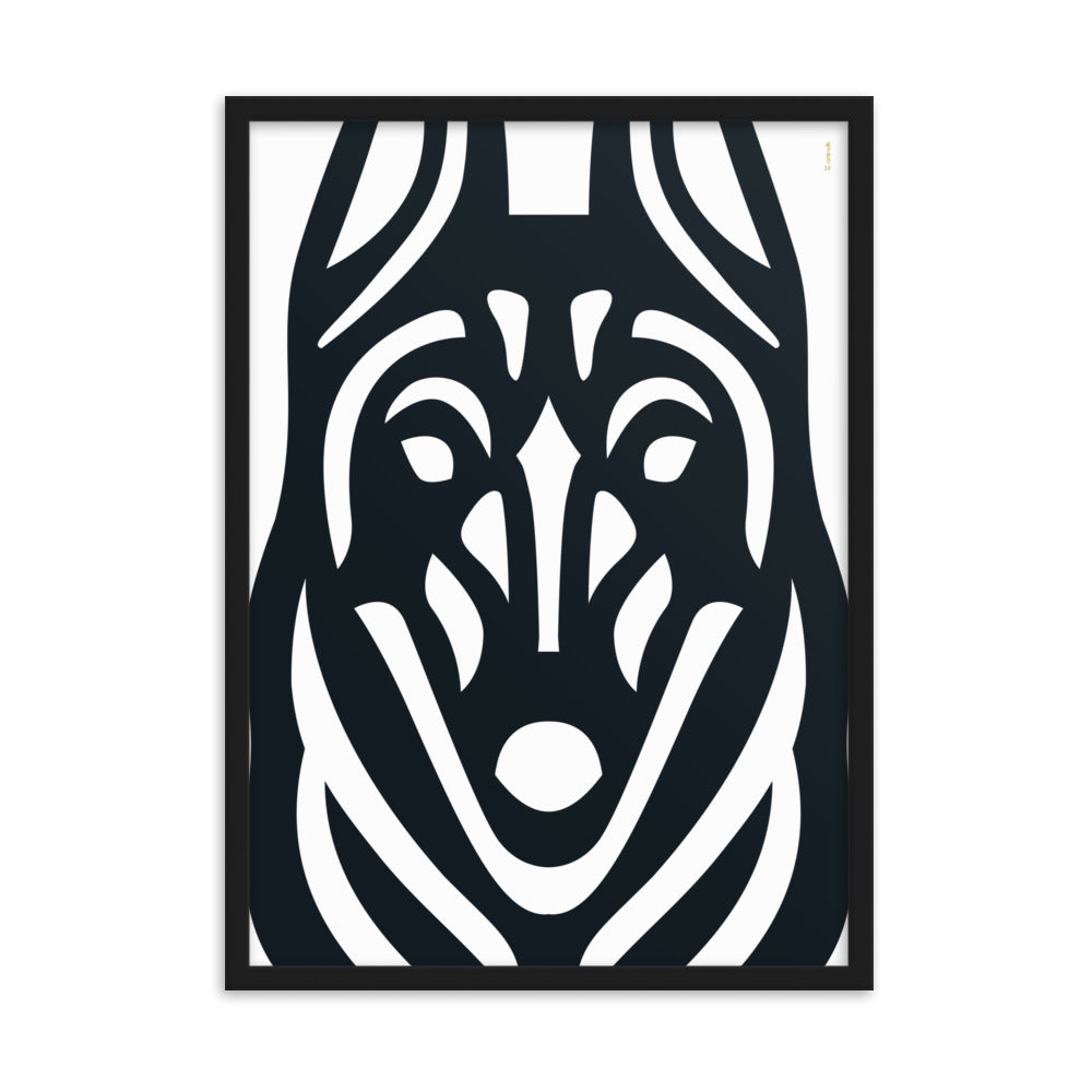 Pôster emoldurado Malinois - Tribal - i-animals