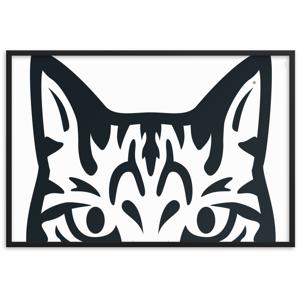 Pôster emoldurado Gato Tigrado - Tribal - i-animals