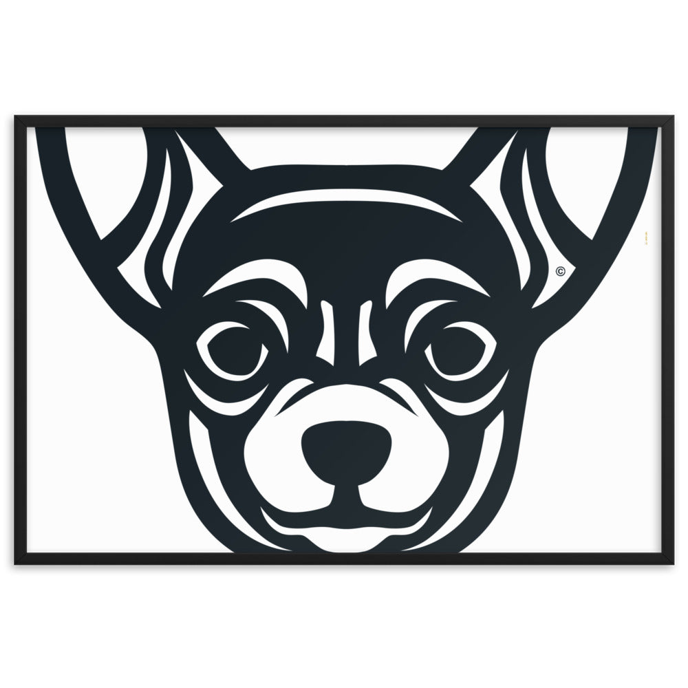 Pôster emoldurado Chihuahua - Tribal - i-animals