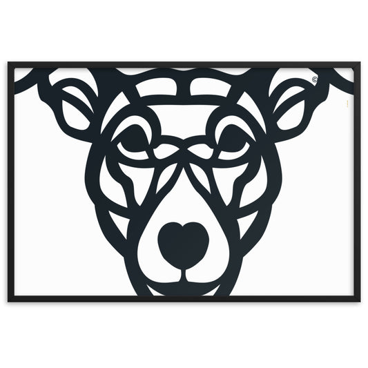 Poster emoldurado “Cão Vira-lata” - Tribal - i-animals