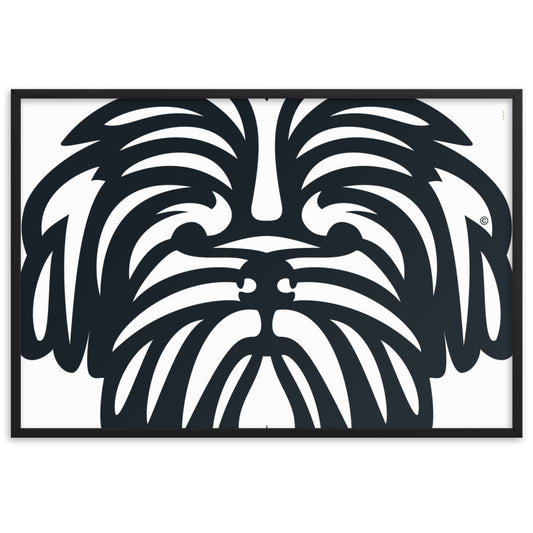 Pôster emoldurado Shih Tzu - Tribal - i-animals