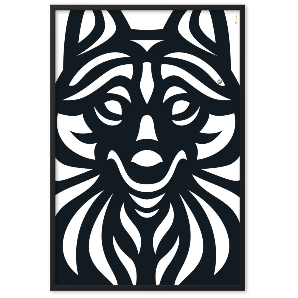 Pôster emoldurado Schipperke - Tribal - i-animals