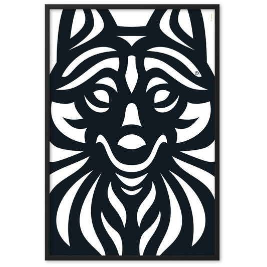 Pôster emoldurado Schipperke - Tribal - i-animals