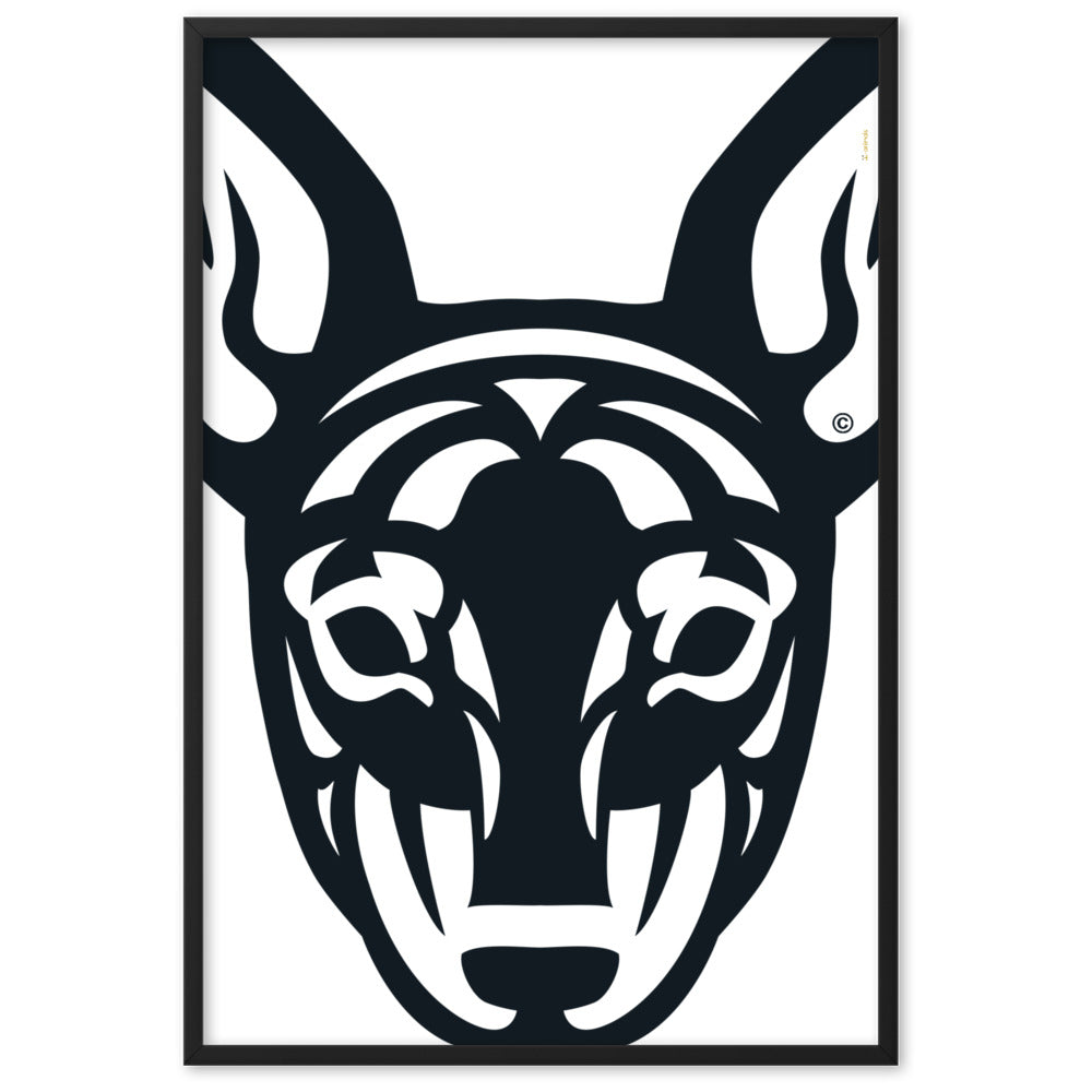 Pôster emoldurado Pincher - Tribal - i-animals