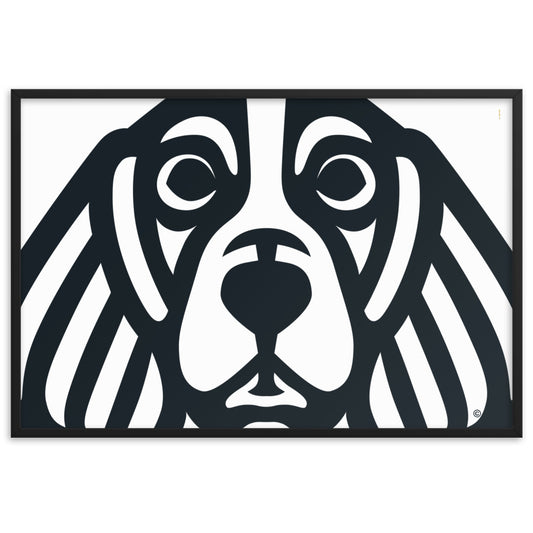 Pôster emoldurado Beagle - Tribal - i-animals