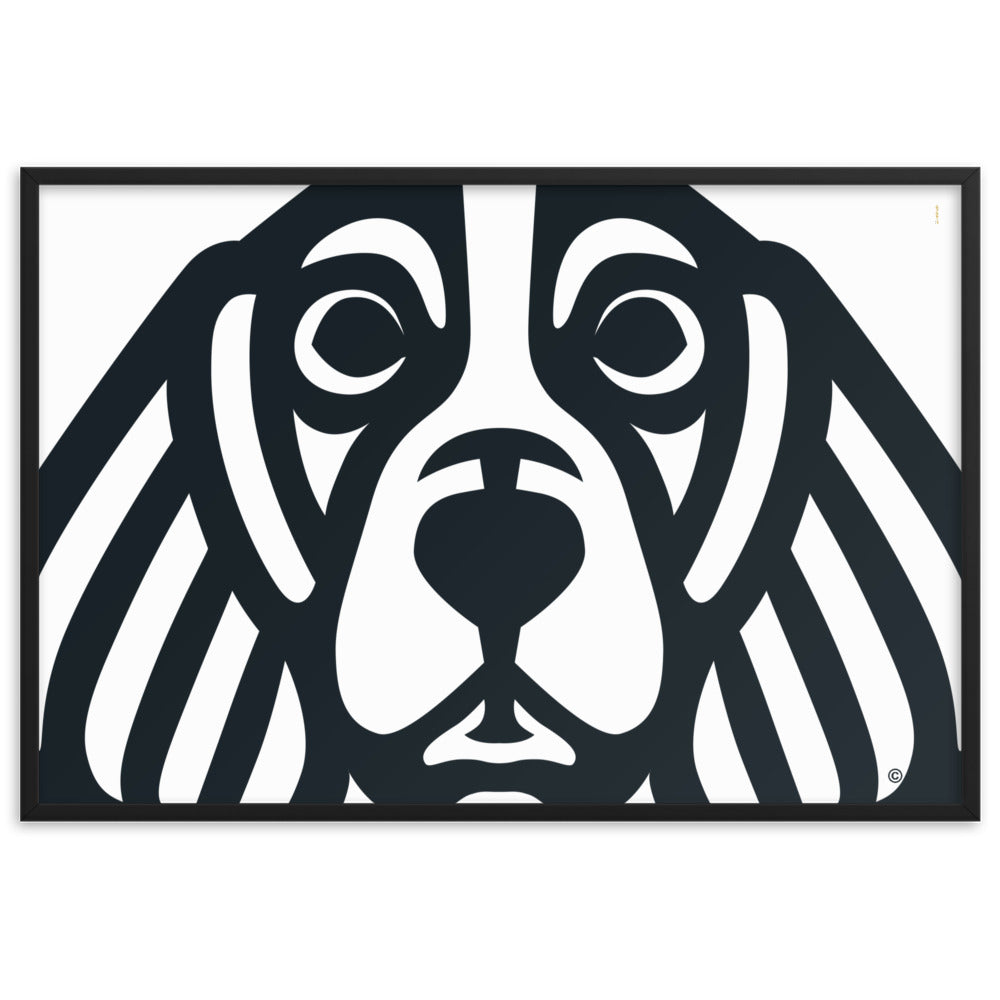 Pôster emoldurado Beagle - Tribal - i-animals