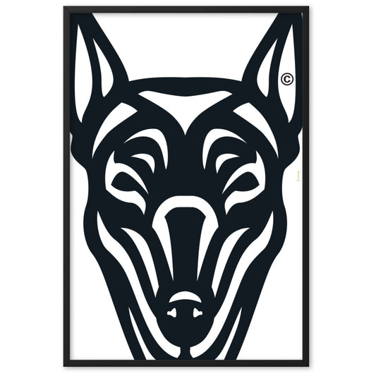 Pôster emoldurado Doberman - Tribal - i-animals