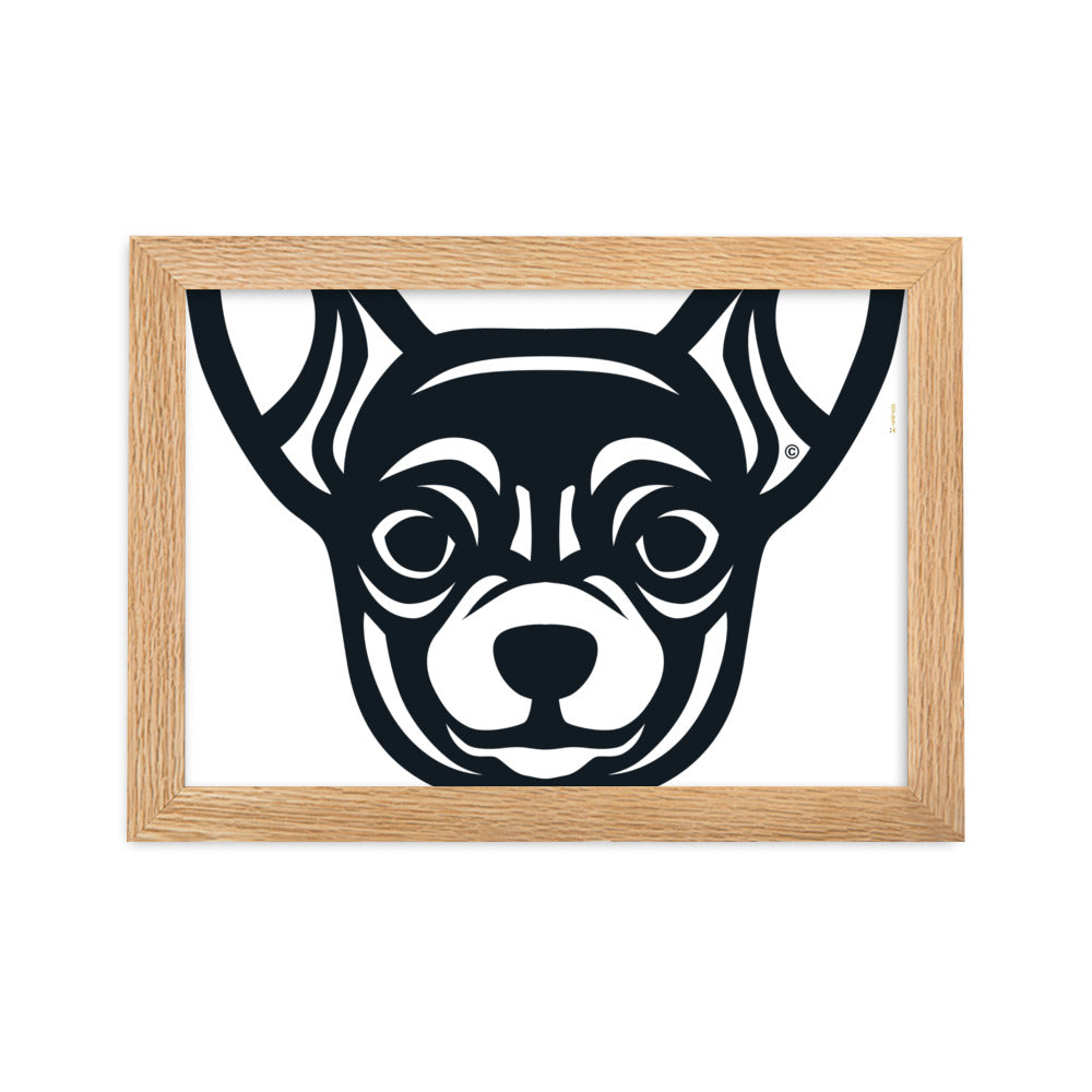 Pôster emoldurado Chihuahua - Tribal - i-animals