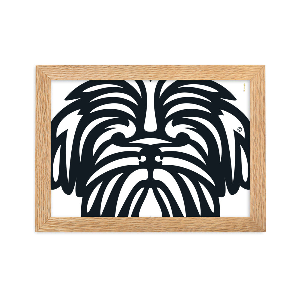 Pôster emoldurado Shih Tzu - Tribal - i-animals