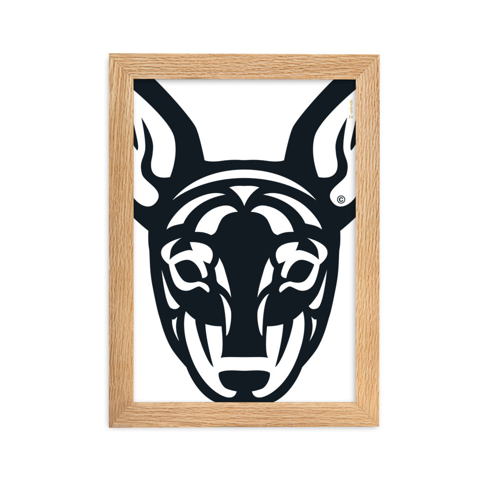 Pôster emoldurado Pincher - Tribal - i-animals