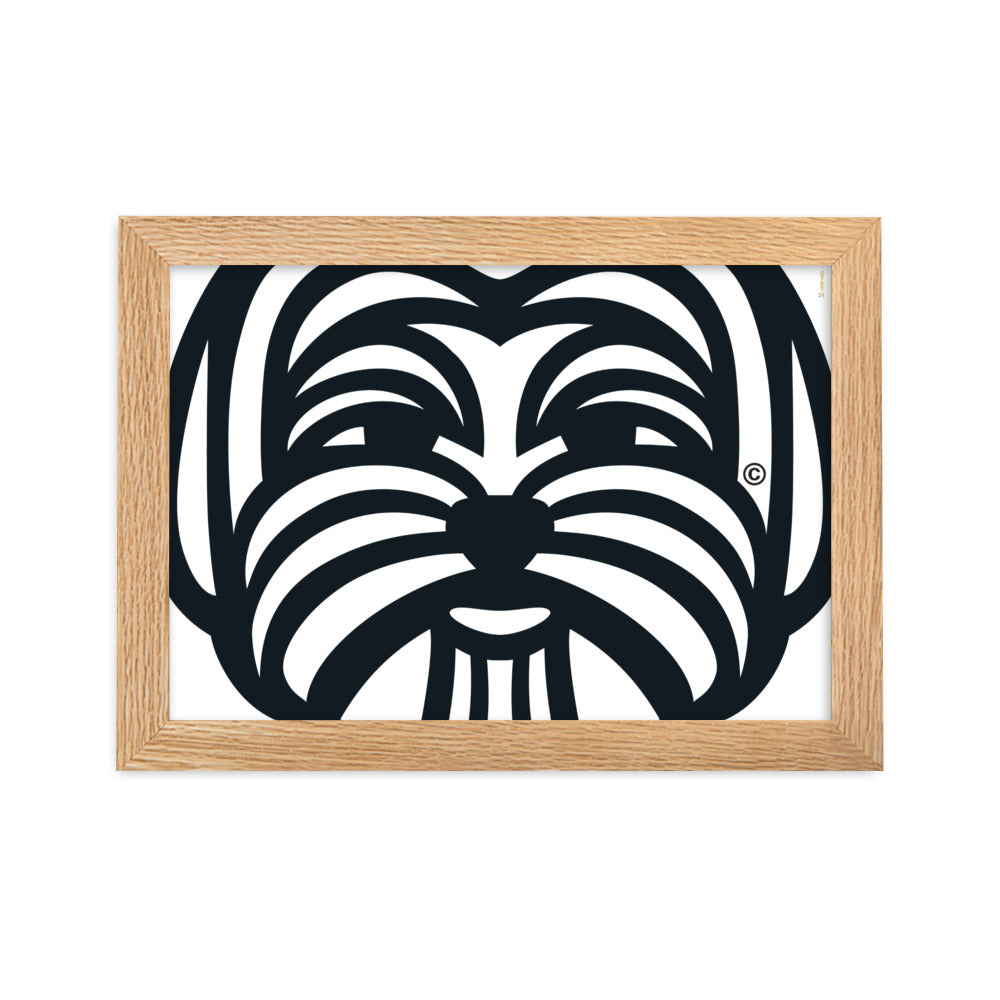 Poster emoldurado Maltês - Tribal - i-animals