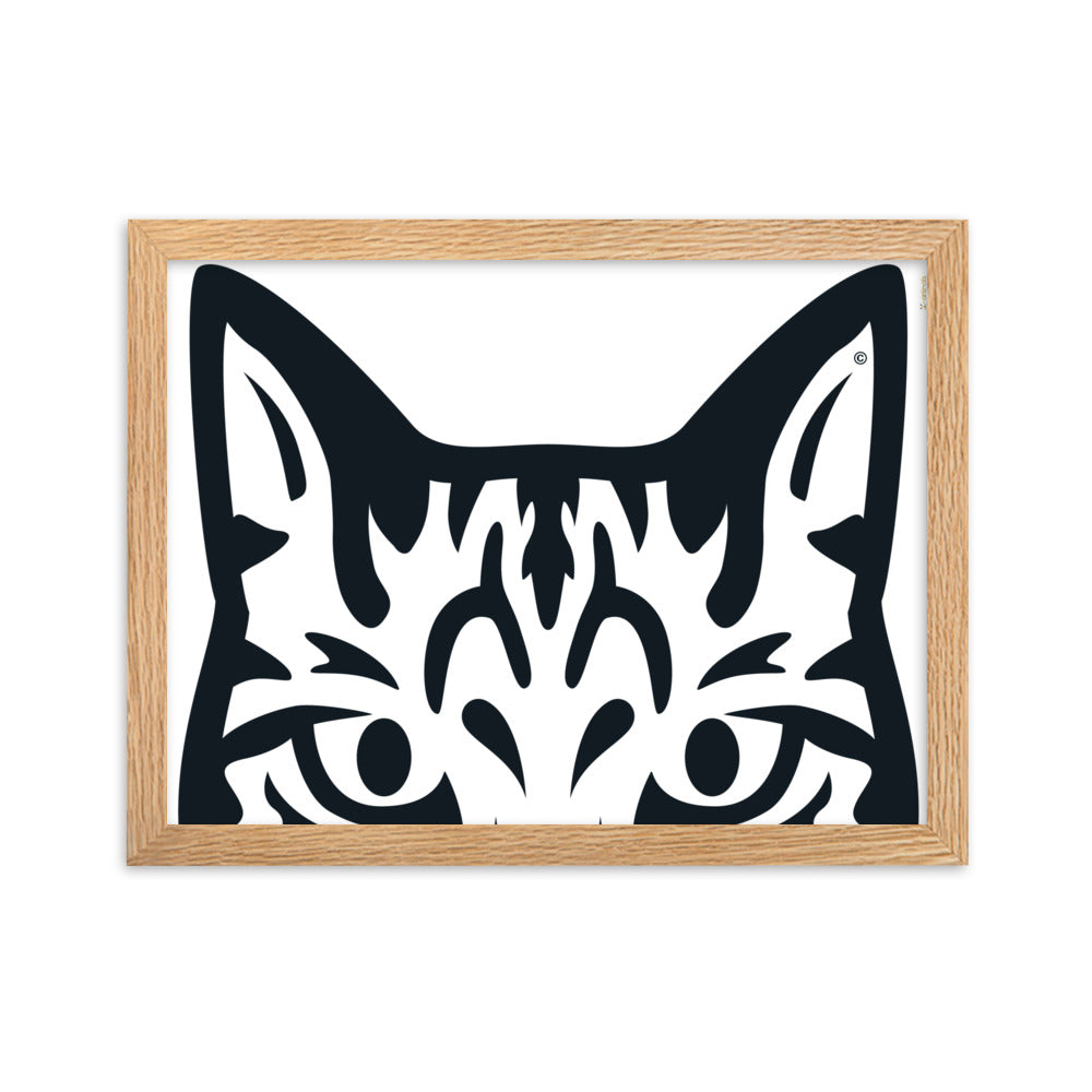 Pôster emoldurado Gato Tigrado - Tribal - i-animals