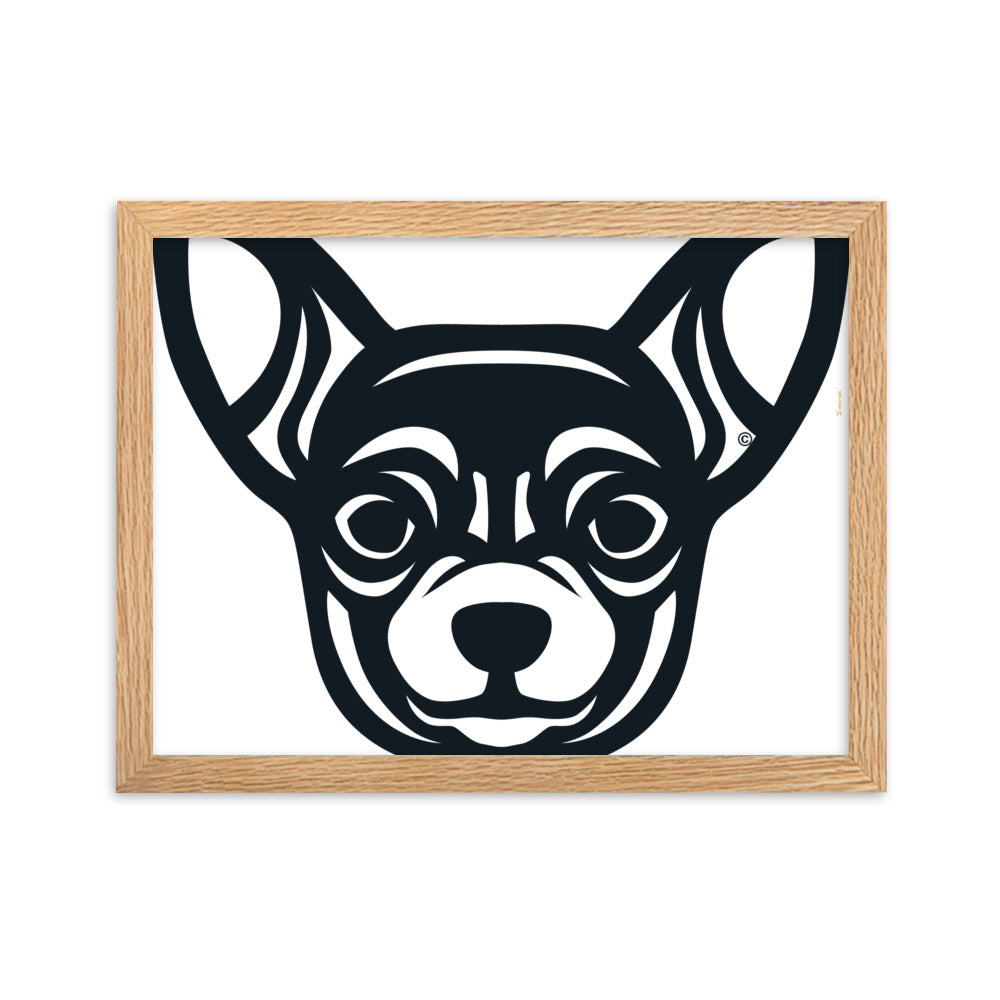 Pôster emoldurado Chihuahua - Tribal - i-animals