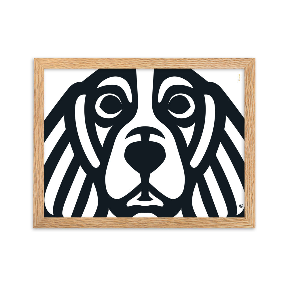 Pôster emoldurado Beagle - Tribal - i-animals