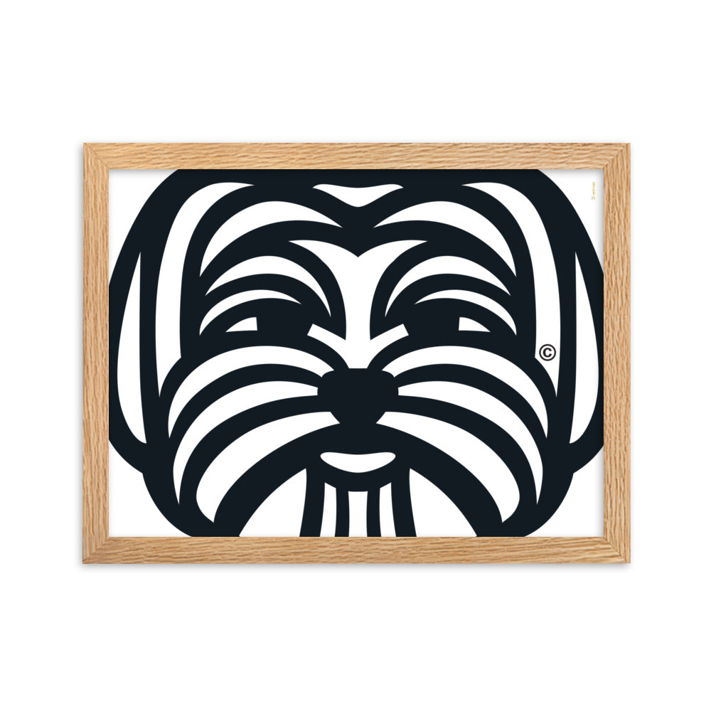 Poster emoldurado Maltês - Tribal - i-animals