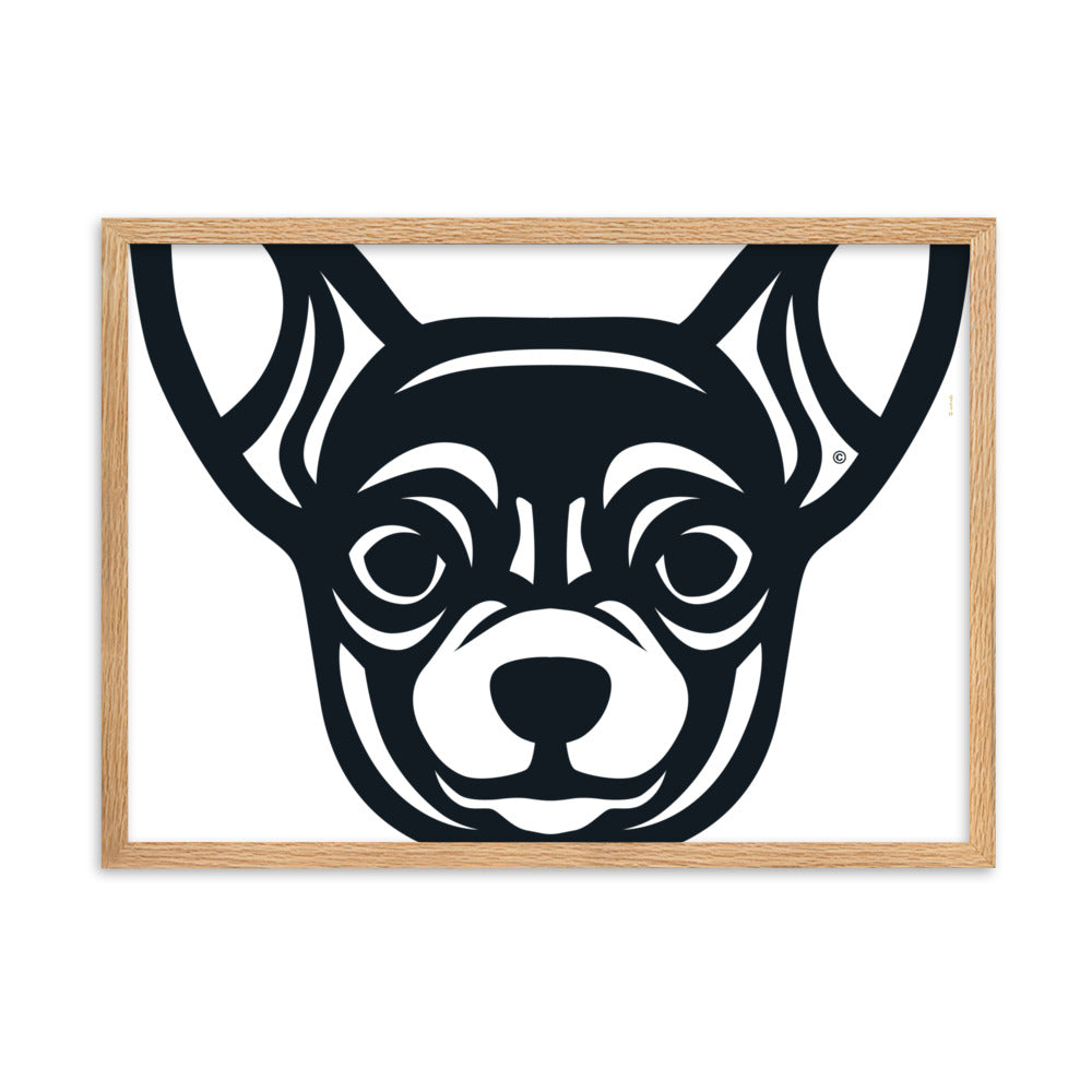 Pôster emoldurado Chihuahua - Tribal - i-animals