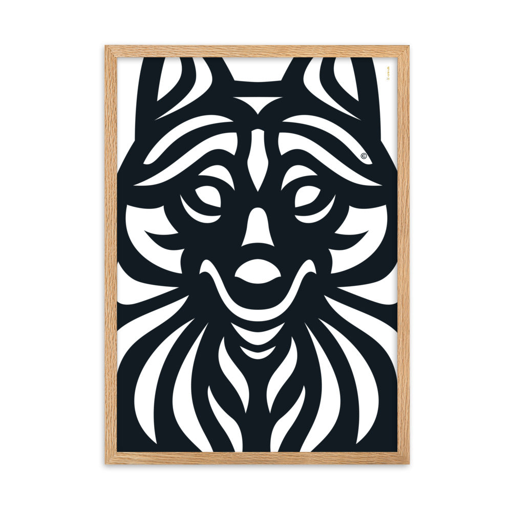 Pôster emoldurado Schipperke - Tribal - i-animals