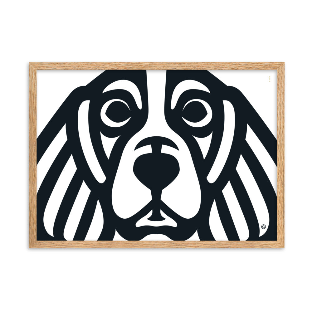 Pôster emoldurado Beagle - Tribal - i-animals
