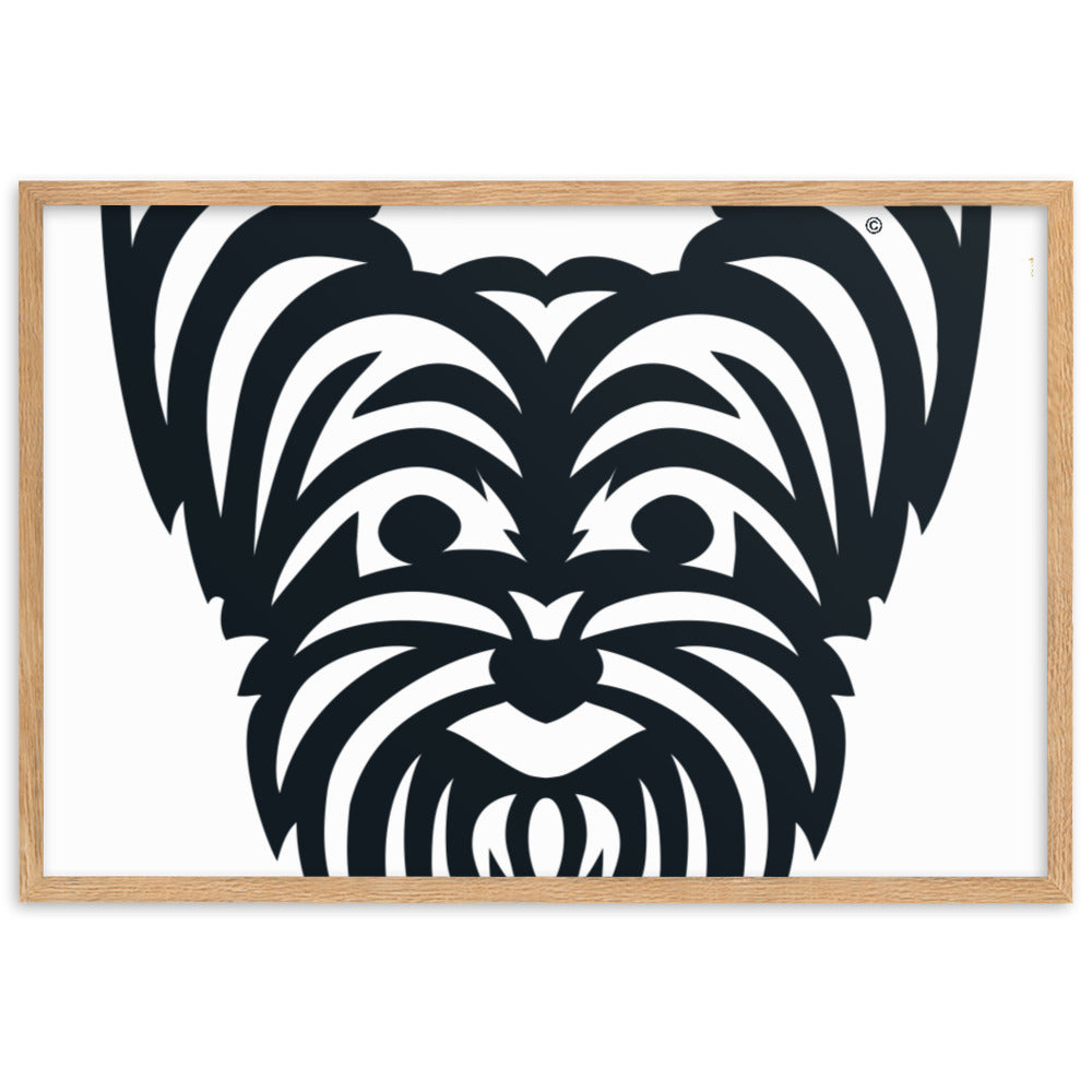 Pôster emoldurado Yorkshire - Tribal - i-animals