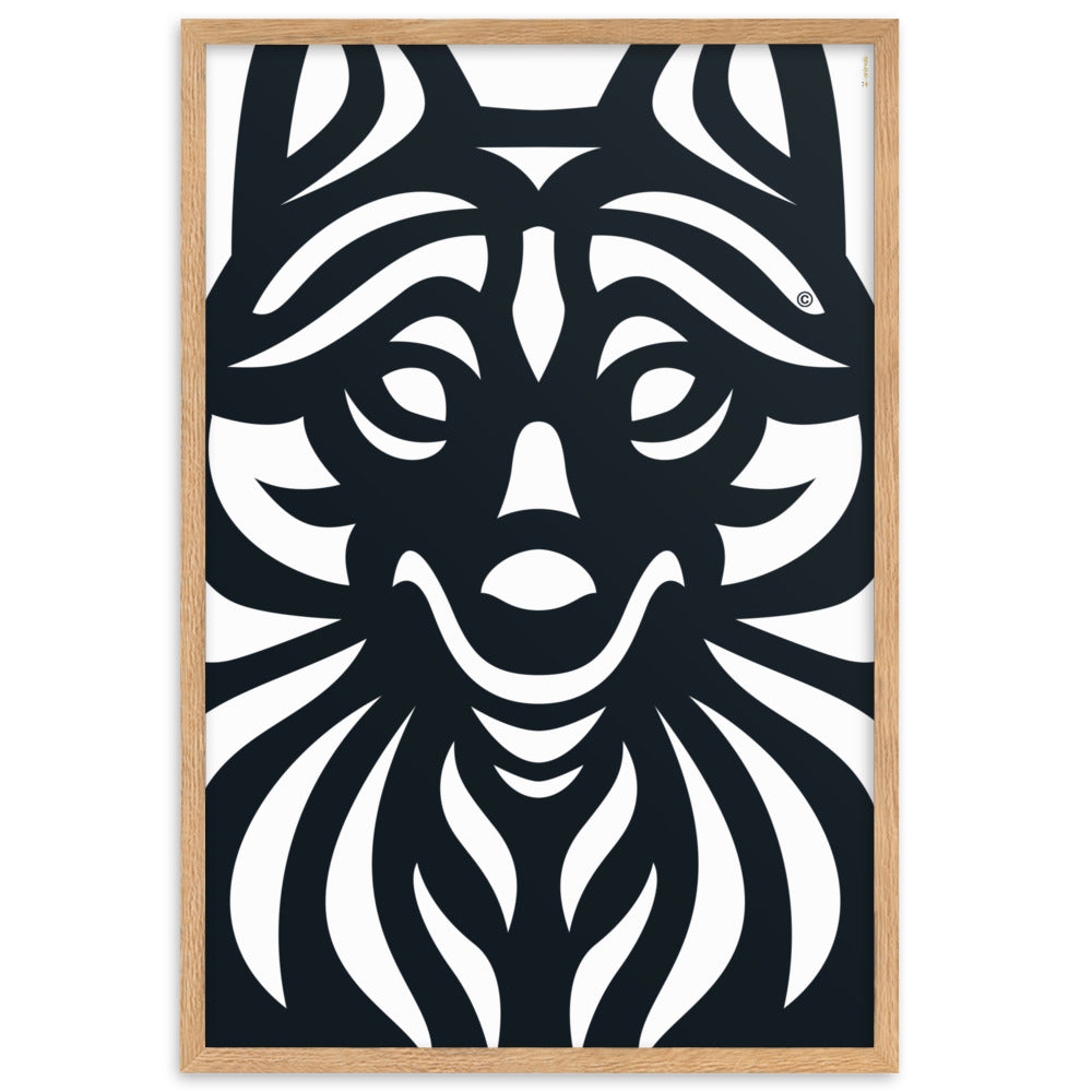 Pôster emoldurado Schipperke - Tribal - i-animals