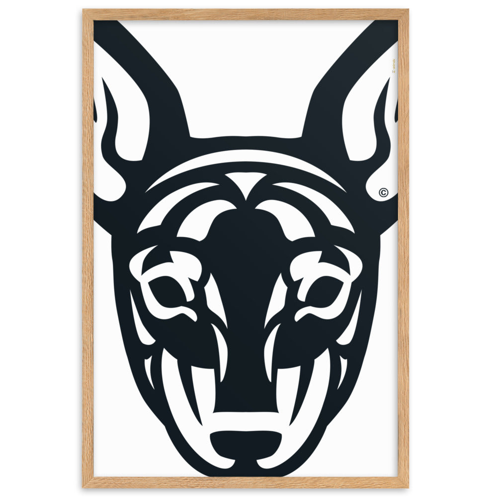 Pôster emoldurado Pincher - Tribal - i-animals