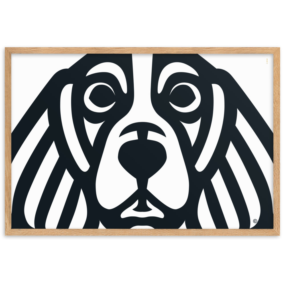 Pôster emoldurado Beagle - Tribal - i-animals