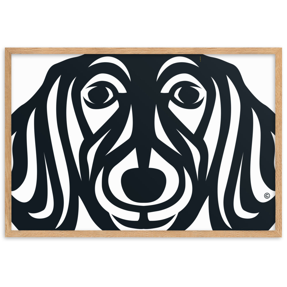 Pôster emoldurado Dachshund - Tribal - i-animals