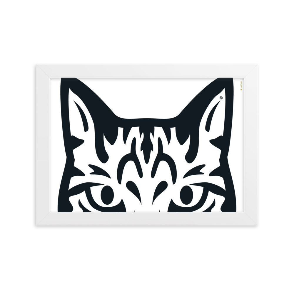 Pôster emoldurado Gato Tigrado - Tribal - i-animals